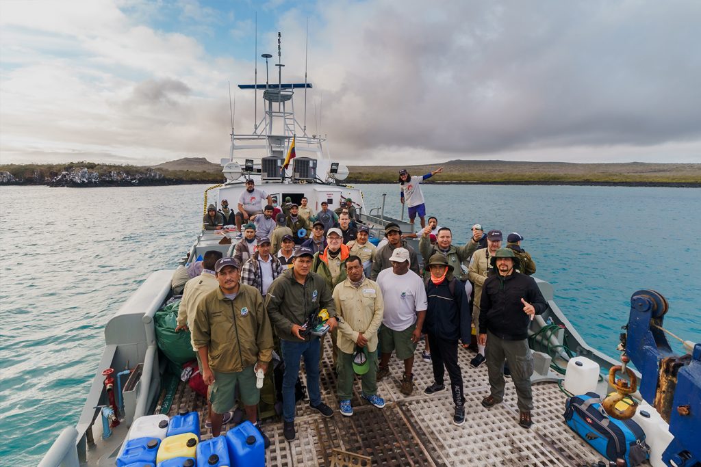 En route to Española with Galápagos National Park Rangers, by Joshua Vela/Galápagos Conservancy